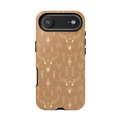 Boho Bull Skull Tough Phone Case