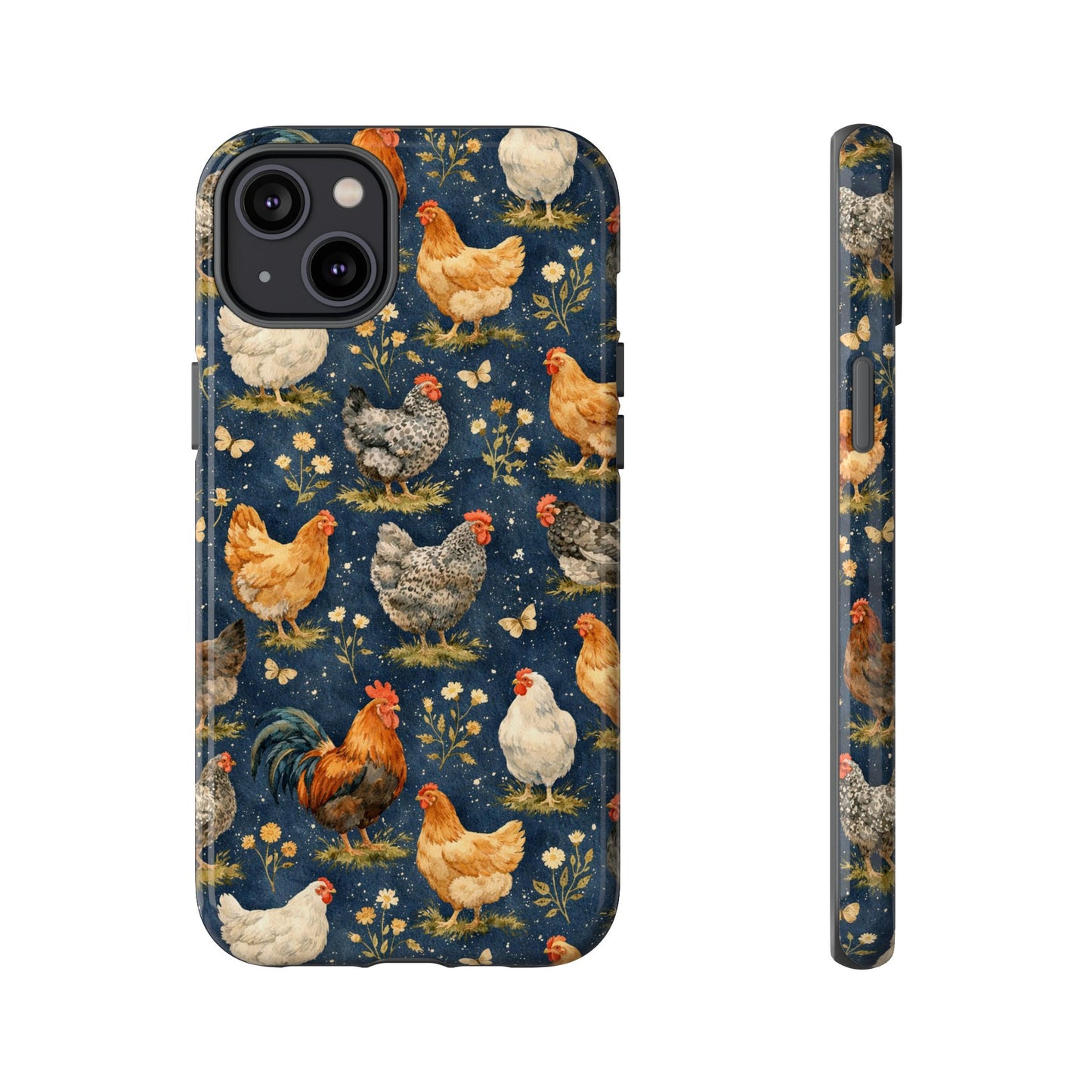 Indigo Chickens Tough Case