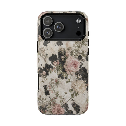 Floral Cowhide Magnetic Case