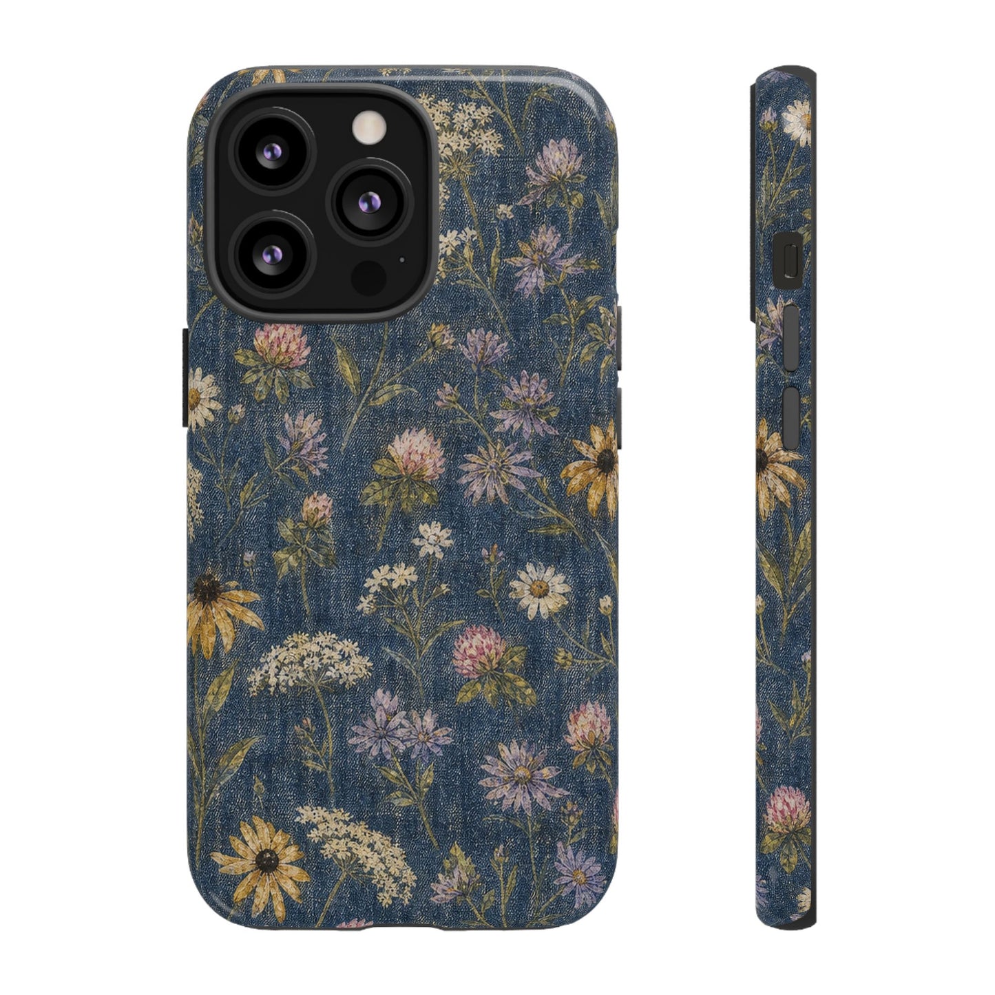 Denim Florals Tough Case