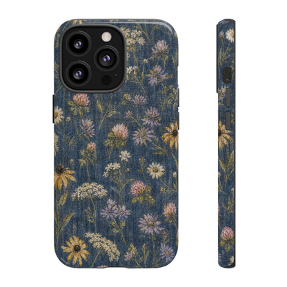 Denim Florals Tough Case