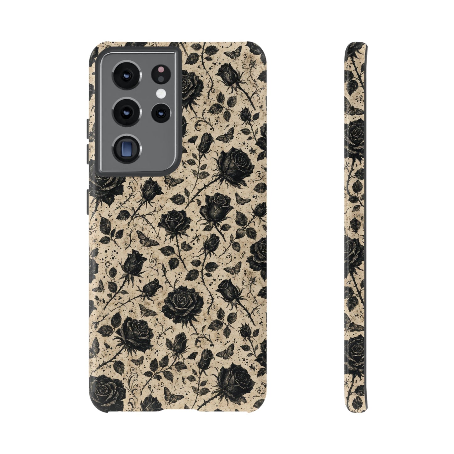 Black Rose Bone Tough Case