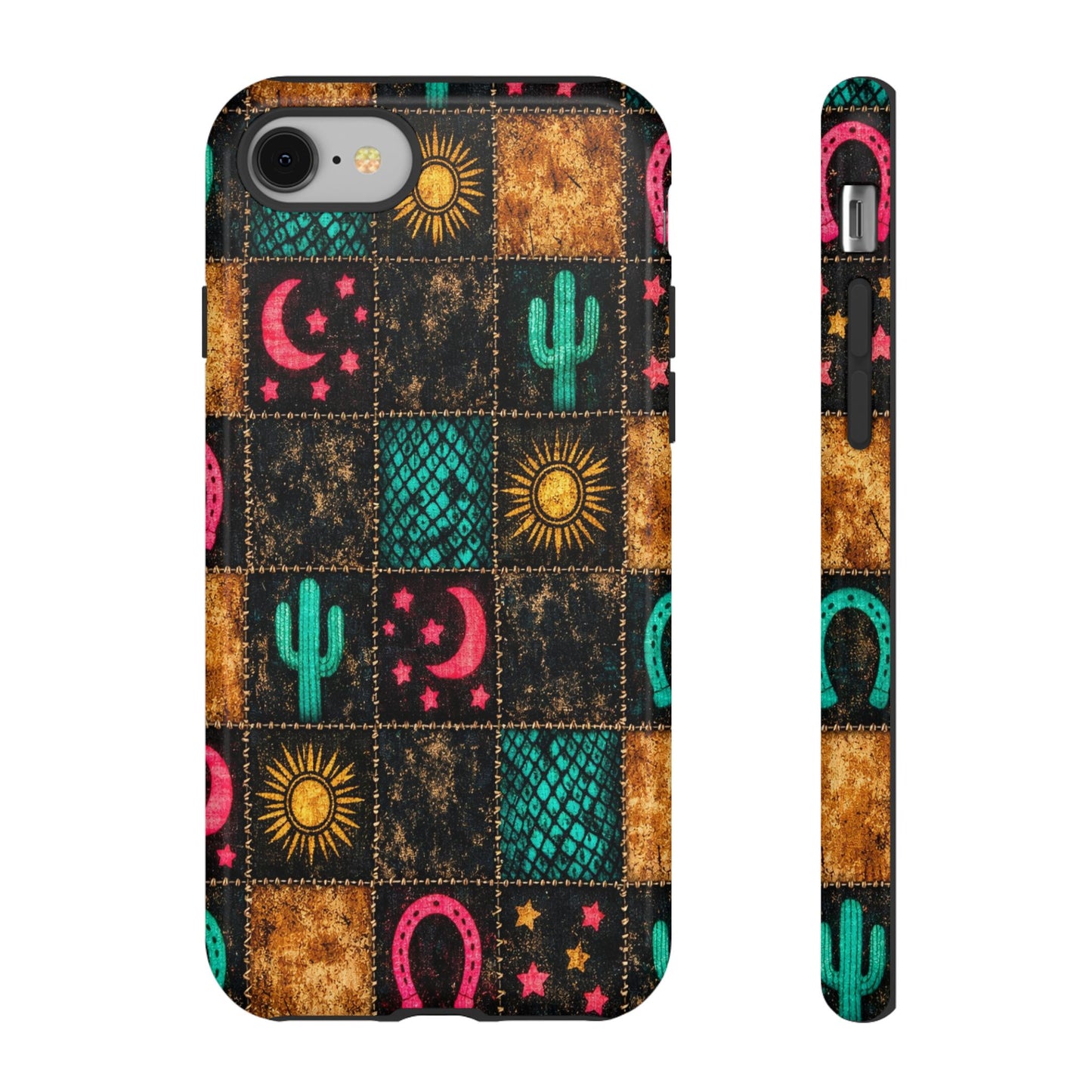 Neon Cactus Patchwork Tough Case