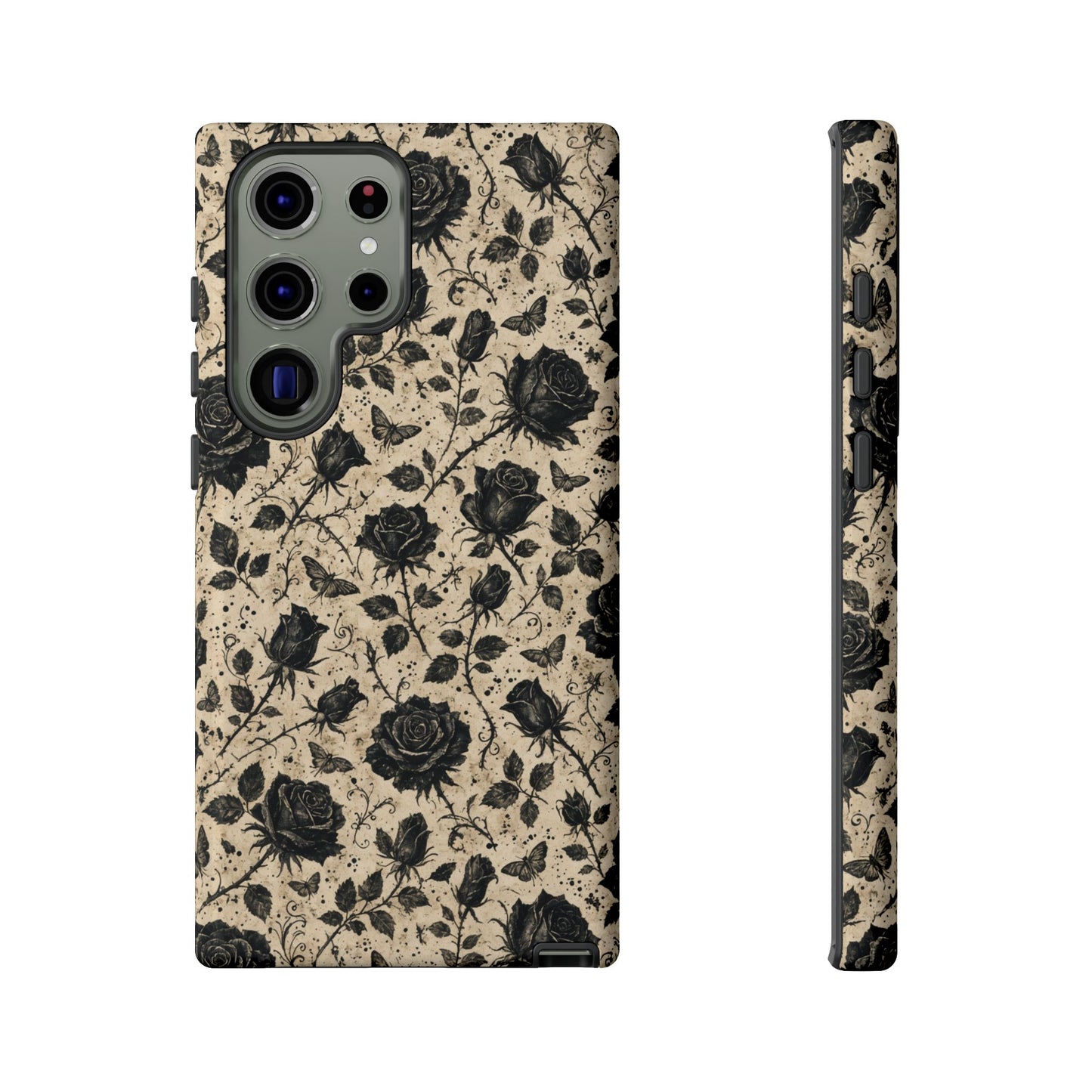 Black Rose Bone Tough Case