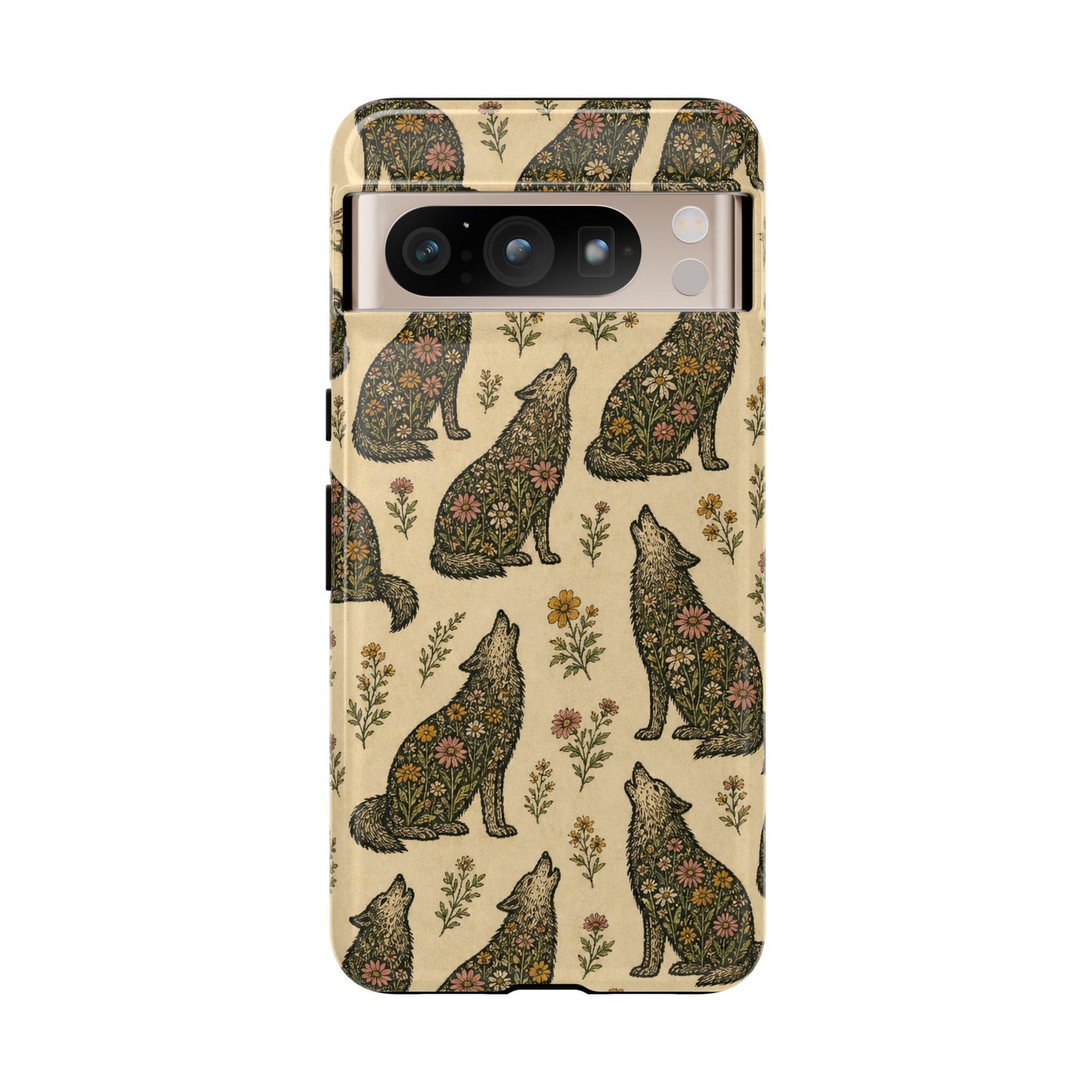 Floral Wolf Tough Case