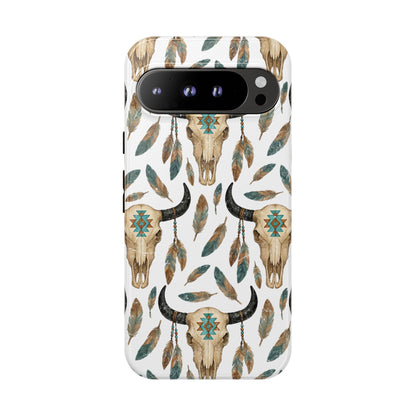 Aztec Feather Skull Tough Case