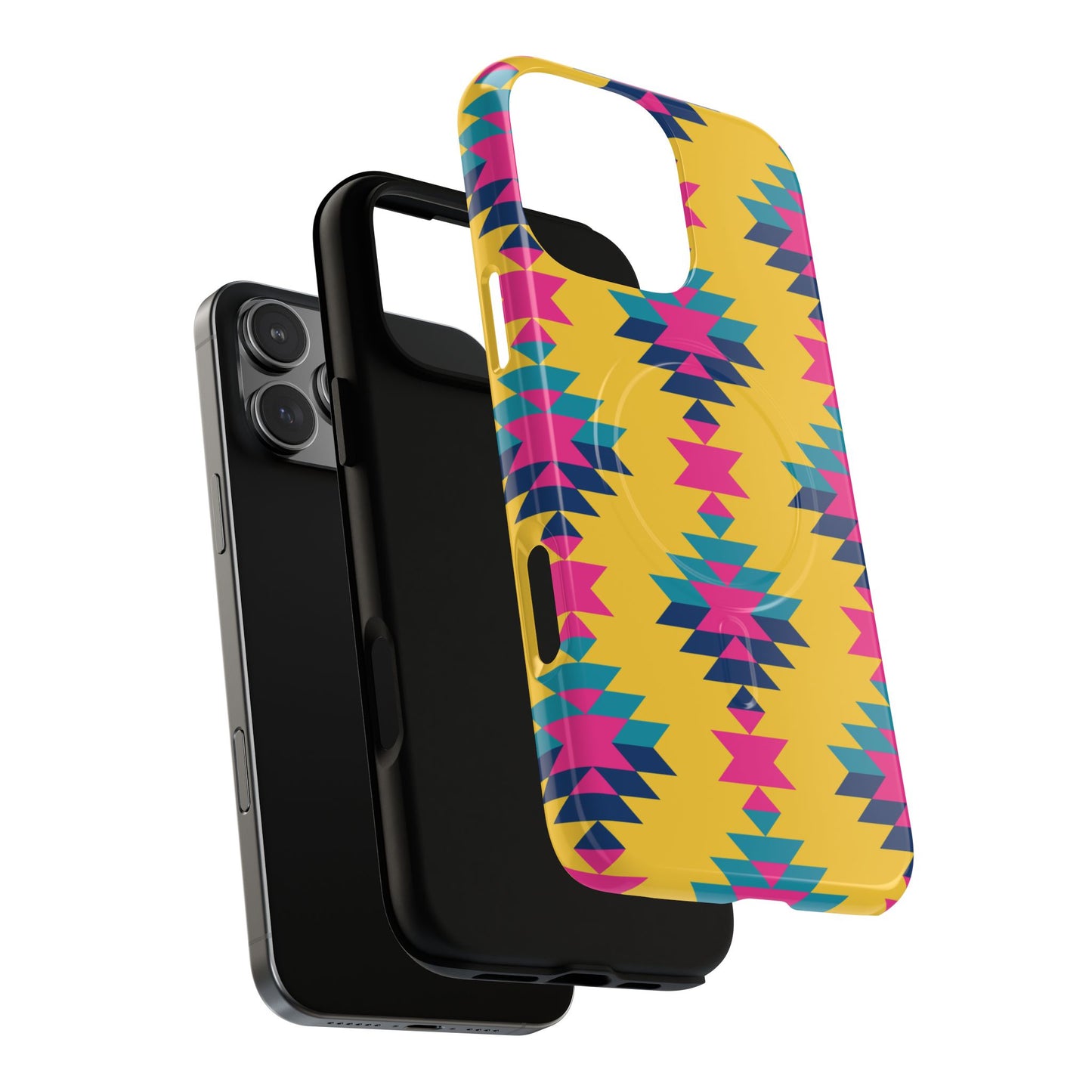 Yellow Pink Aztec Magnetic Case