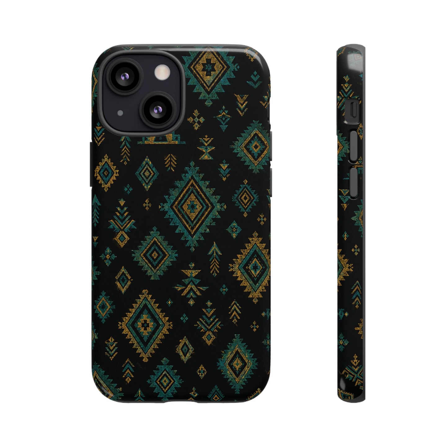 Turquoise Gold Aztec Tough Case