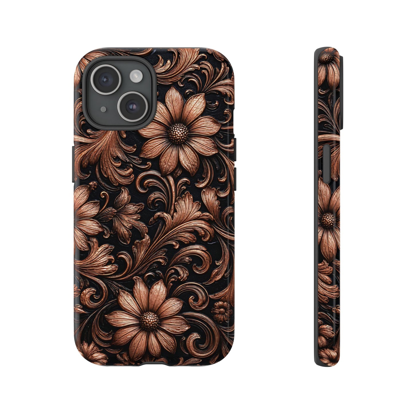 Rose Gold Floral Tough Case