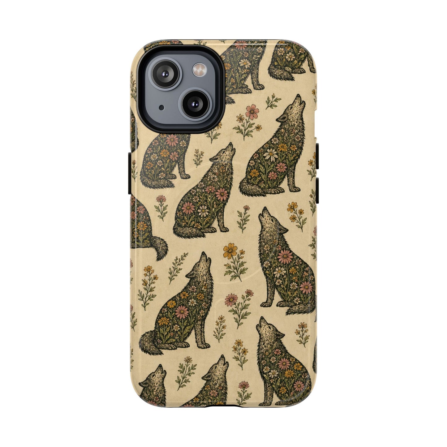 Floral Wolf Magnetic Case