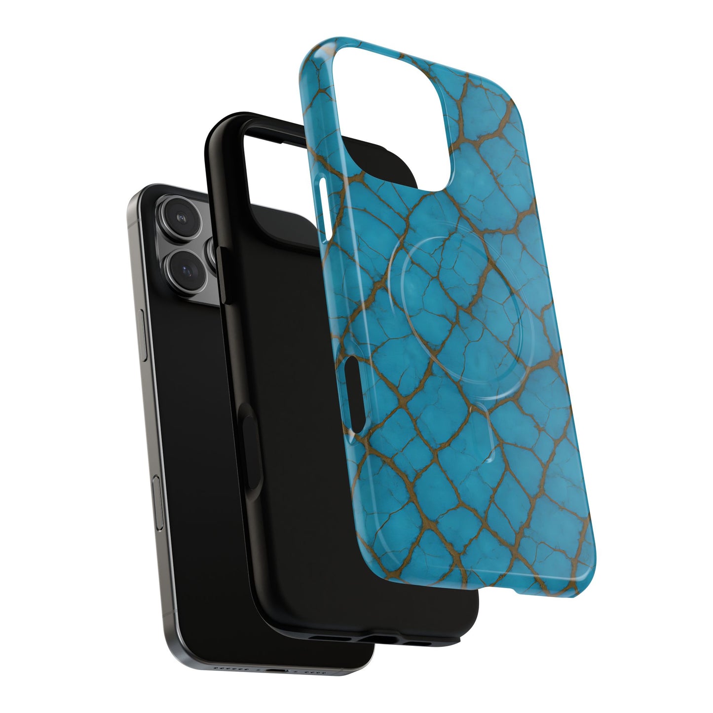 Cracked Turquoise Magnetic Case