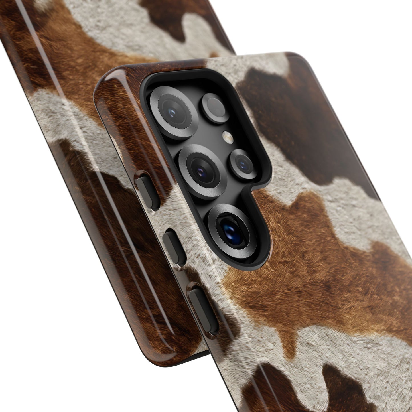 Two-Tone Brown Cowhide Phone Case