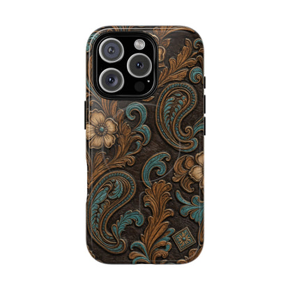 Tooled Paisley Magnetic Case
