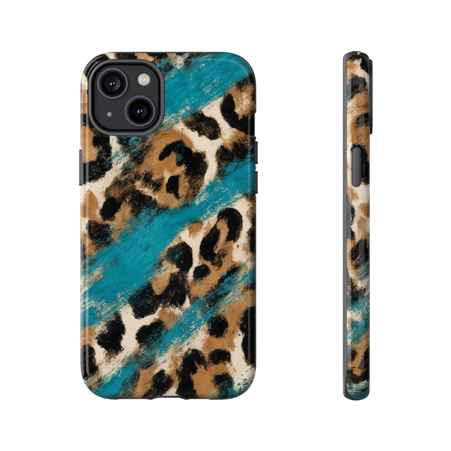 Turquoise Leopard Tough Case
