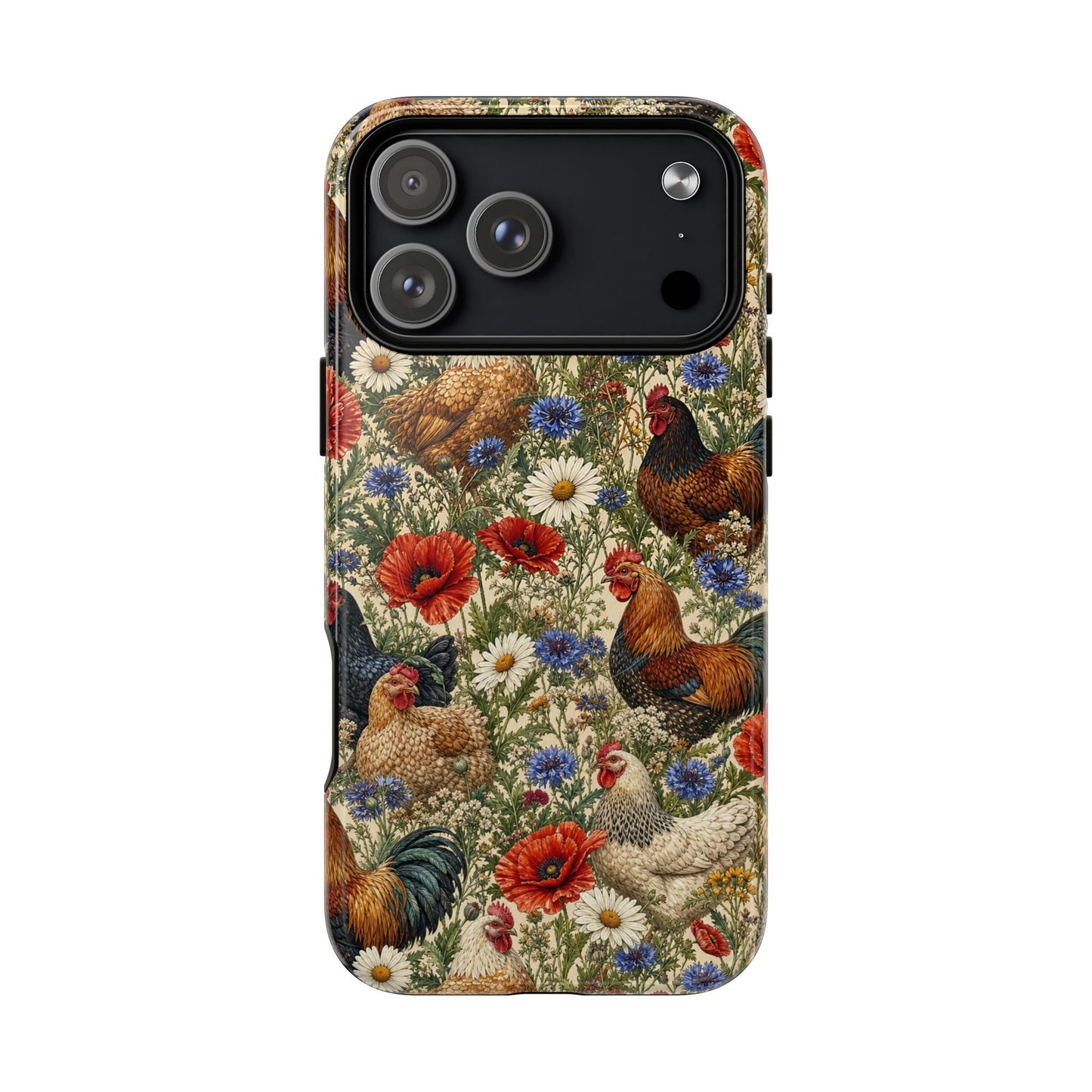 Patriotic Floral Chickens Magnetic Case