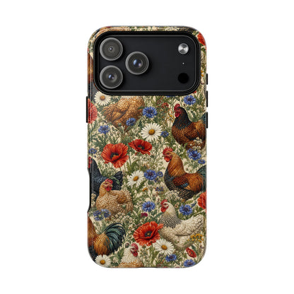Patriotic Floral Chickens Magnetic Case