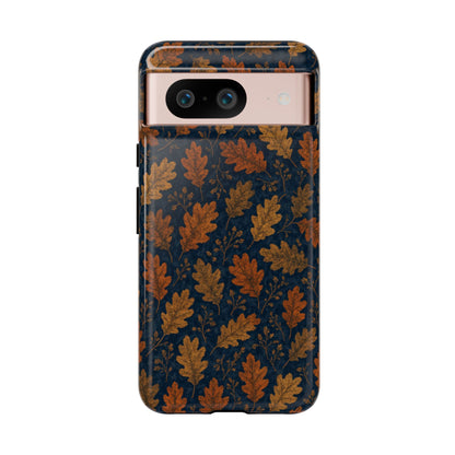 Navy Autumn Leaves Tough Case