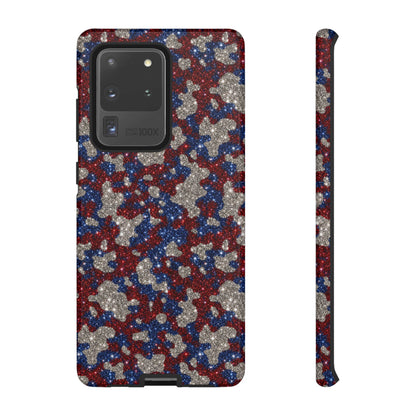USA Cowhide Glitter Tough Case