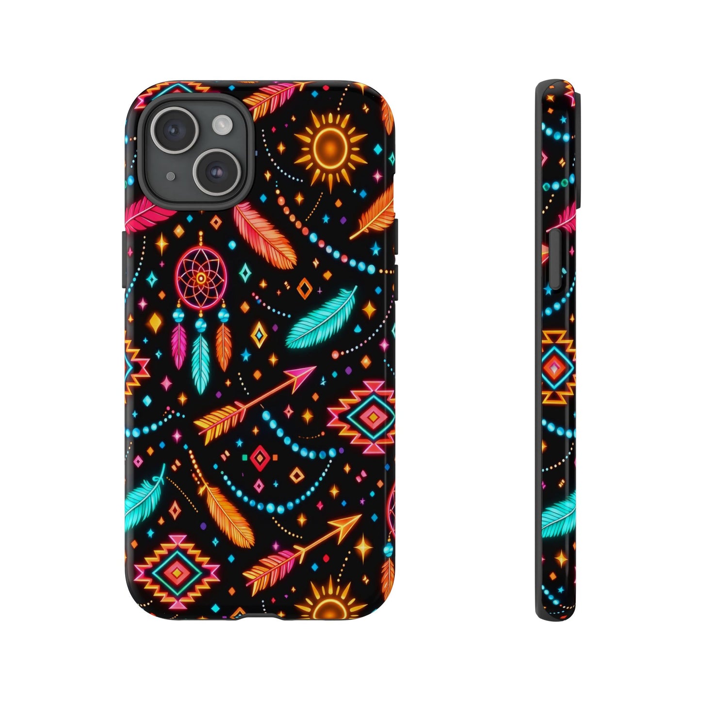 Neon Aztec Feather Tough Case