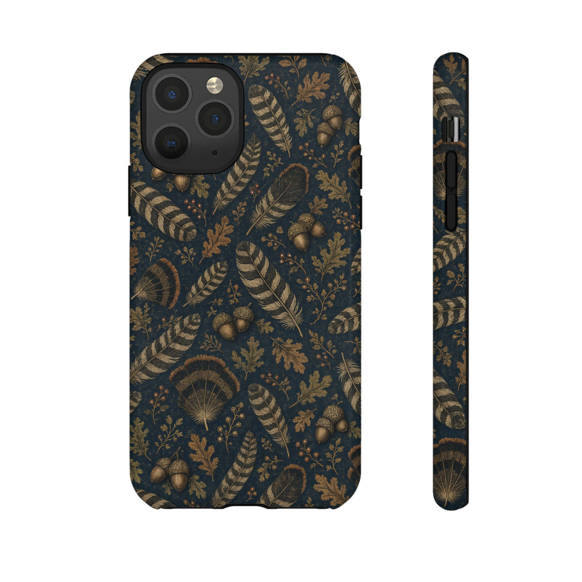 Navy Feathers Tough Case
