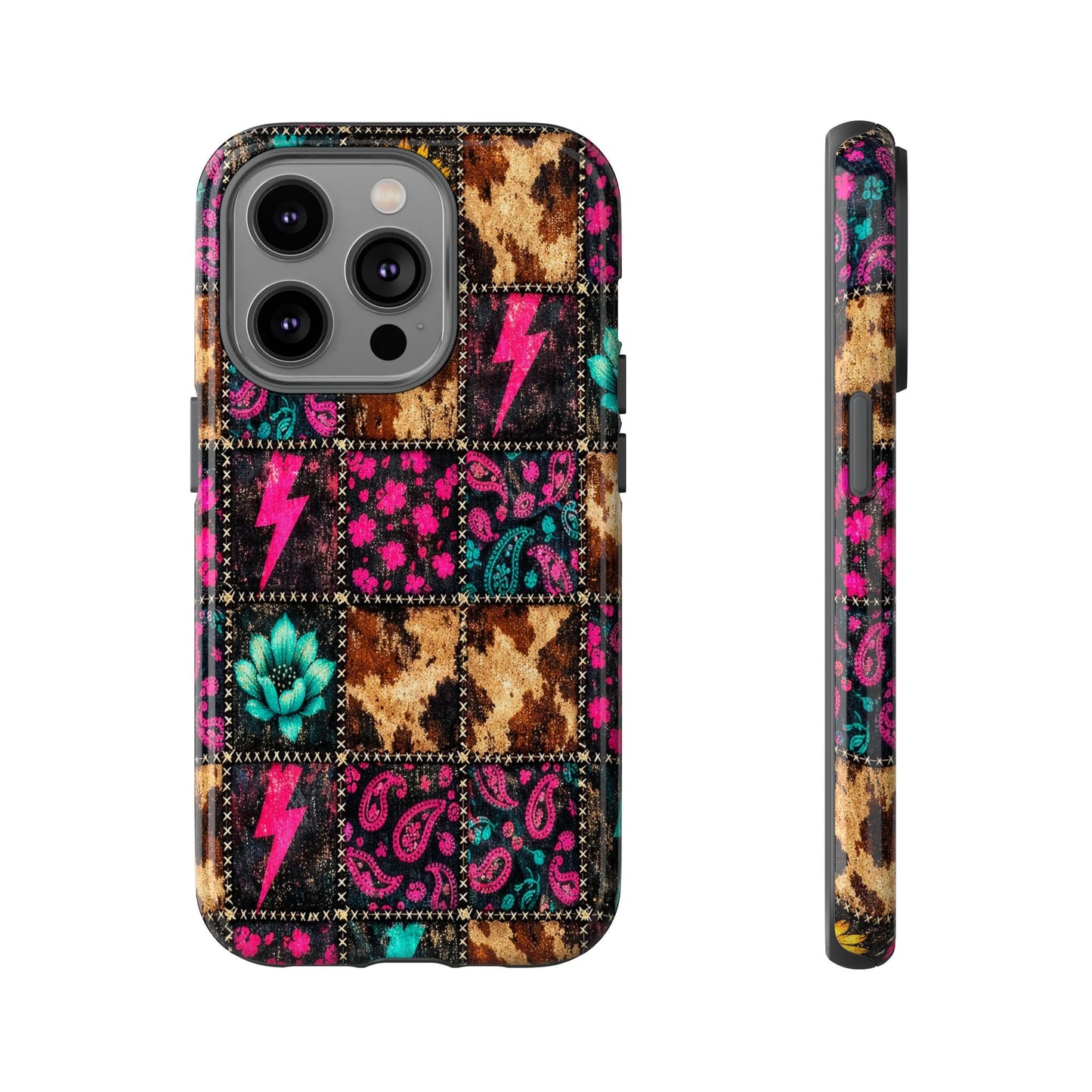 Neon Patchwork Tough Case