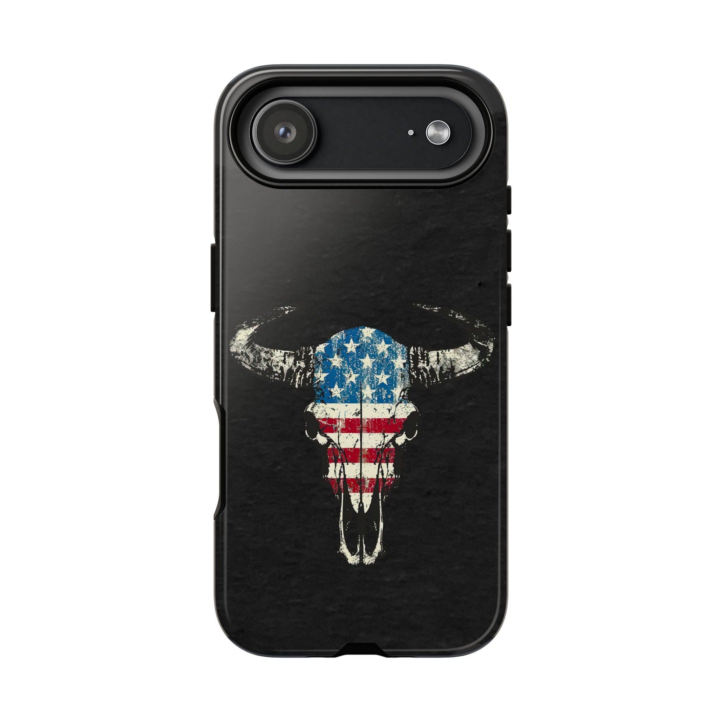 Patriotic Bull Skull Tough Phone Case