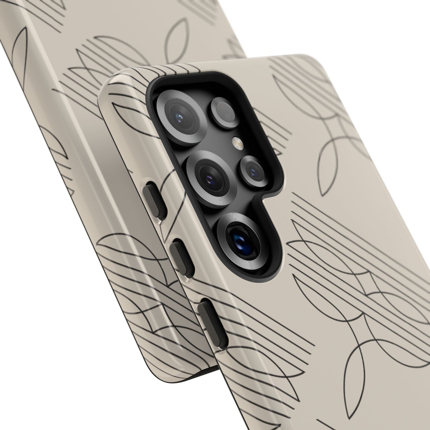 Boot Stitch Pattern Tough Phone Case-Beige