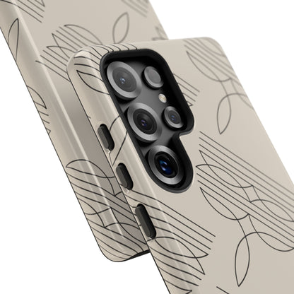 Boot Stitch Pattern Tough Phone Case-Beige