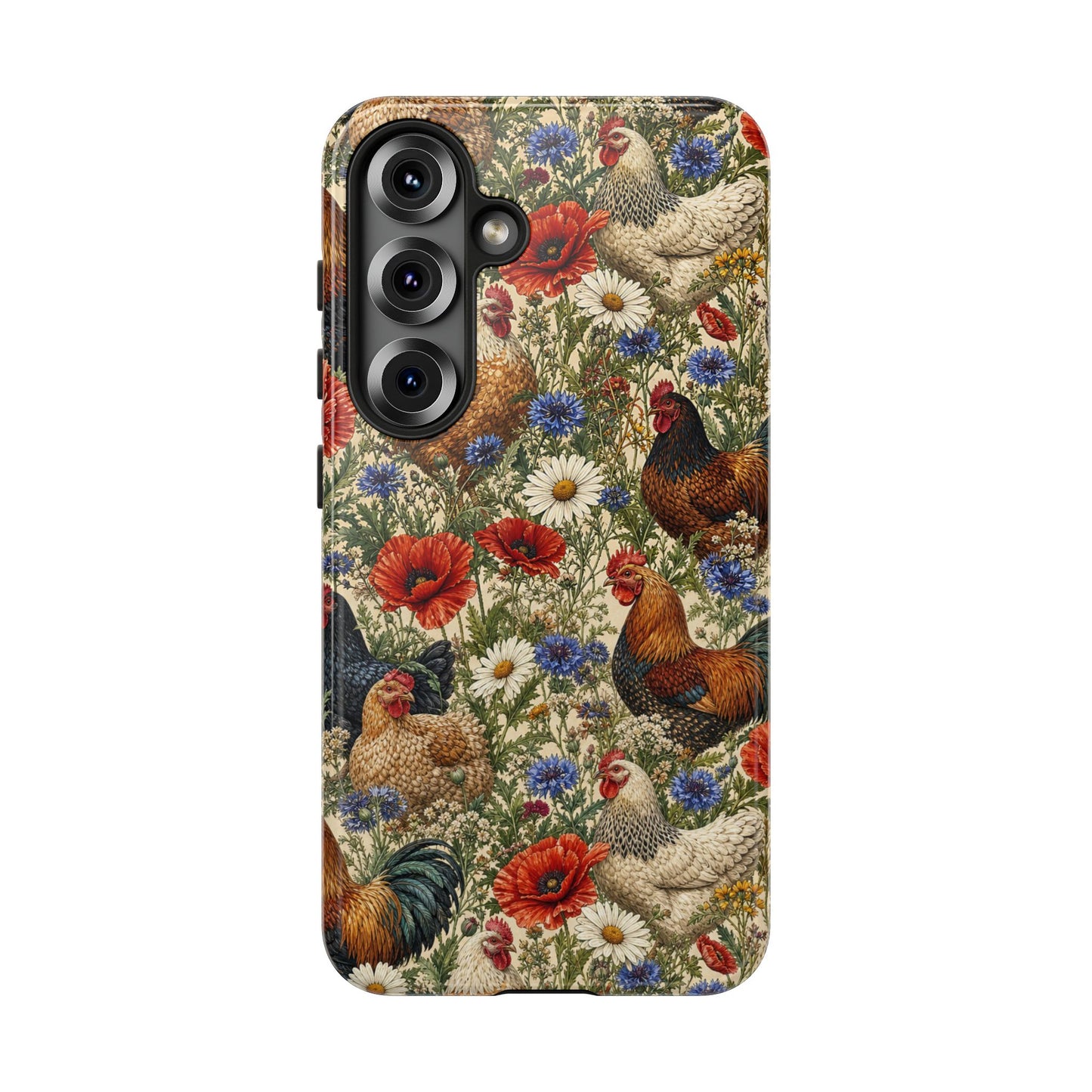 Patriotic Floral Chickens Tough Case