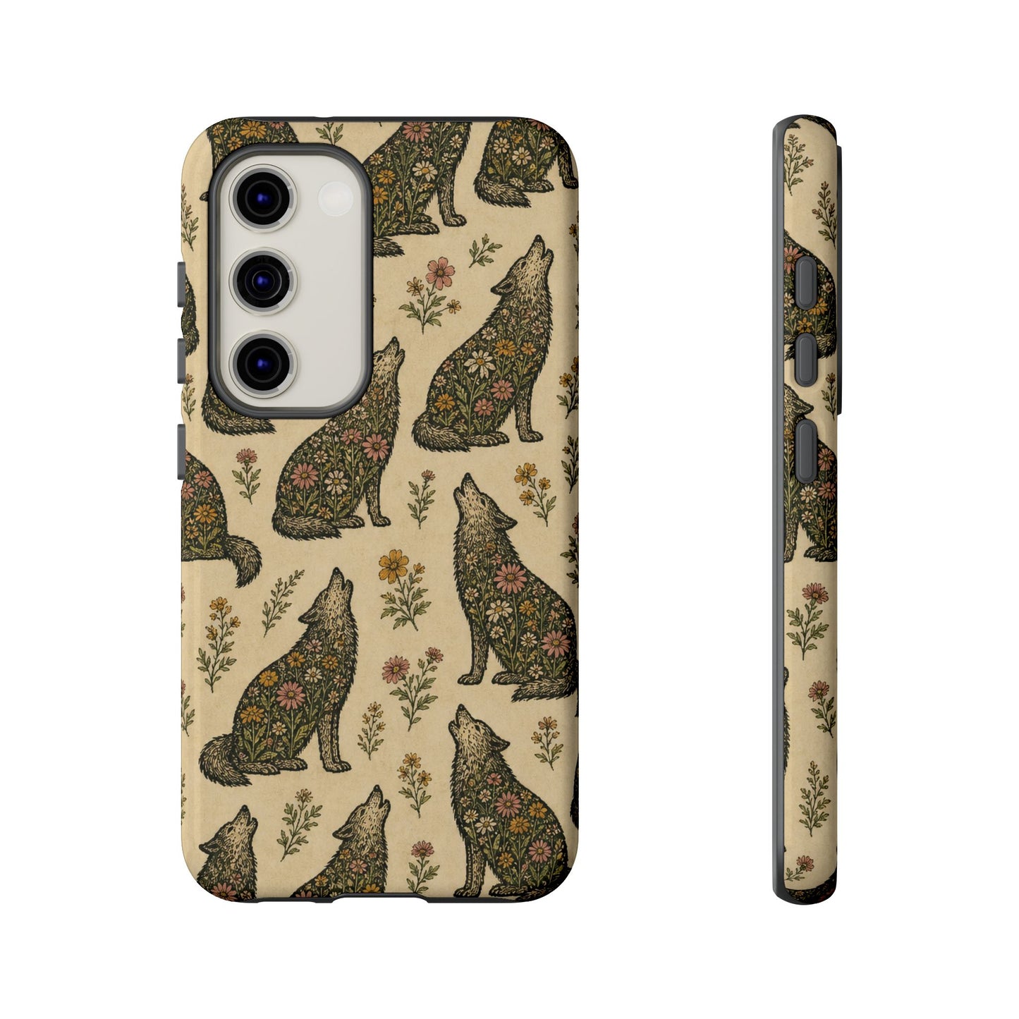 Floral Wolf Tough Case