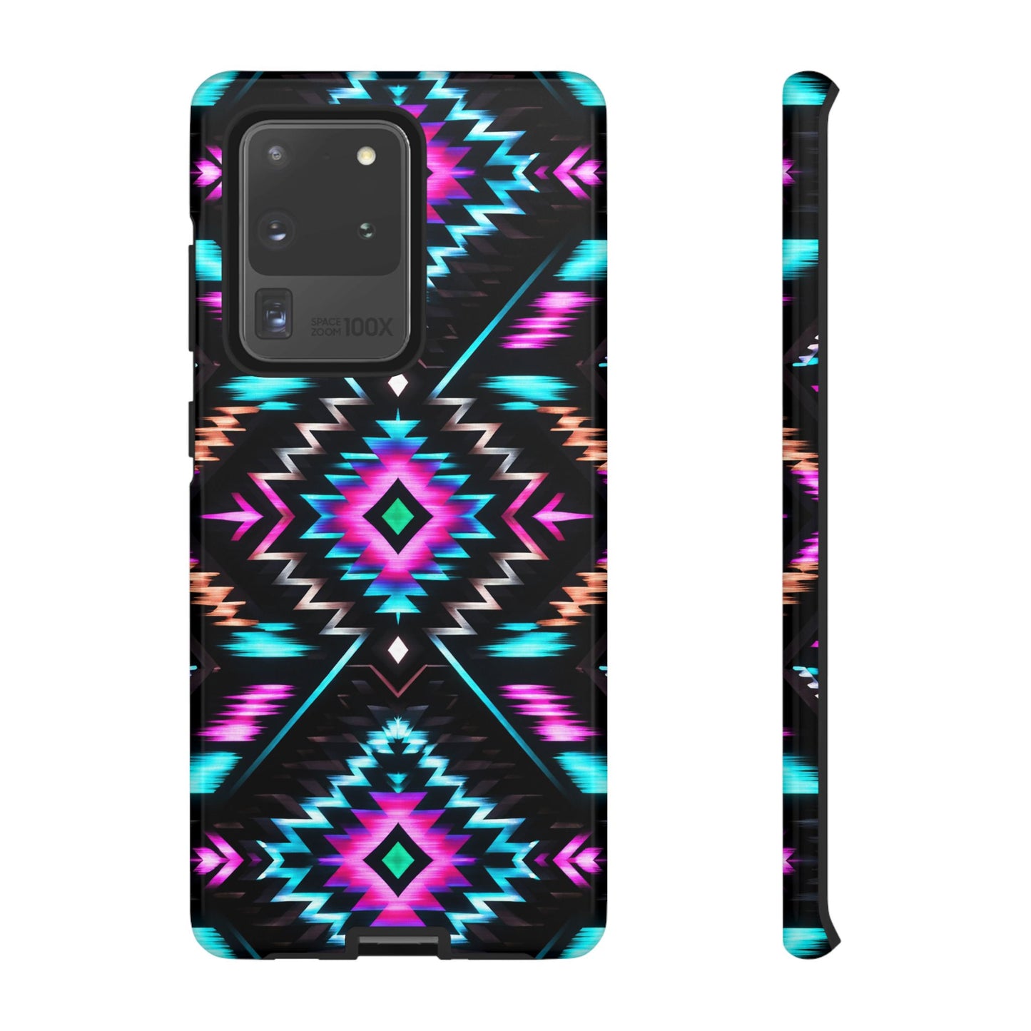 Black Neon Aztec Rug Tough Case