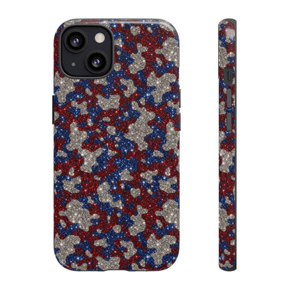 USA Cowhide Glitter Tough Case