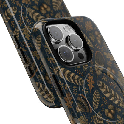 Navy Feathers Magnetic Case