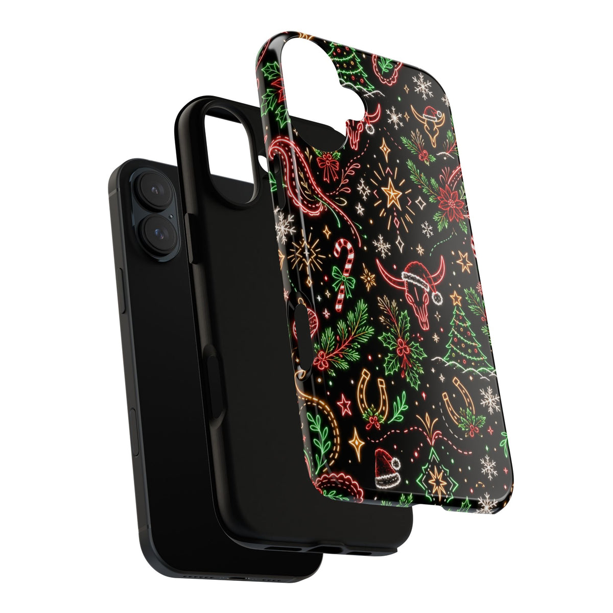 Neon Christmas Skulls Tough Case
