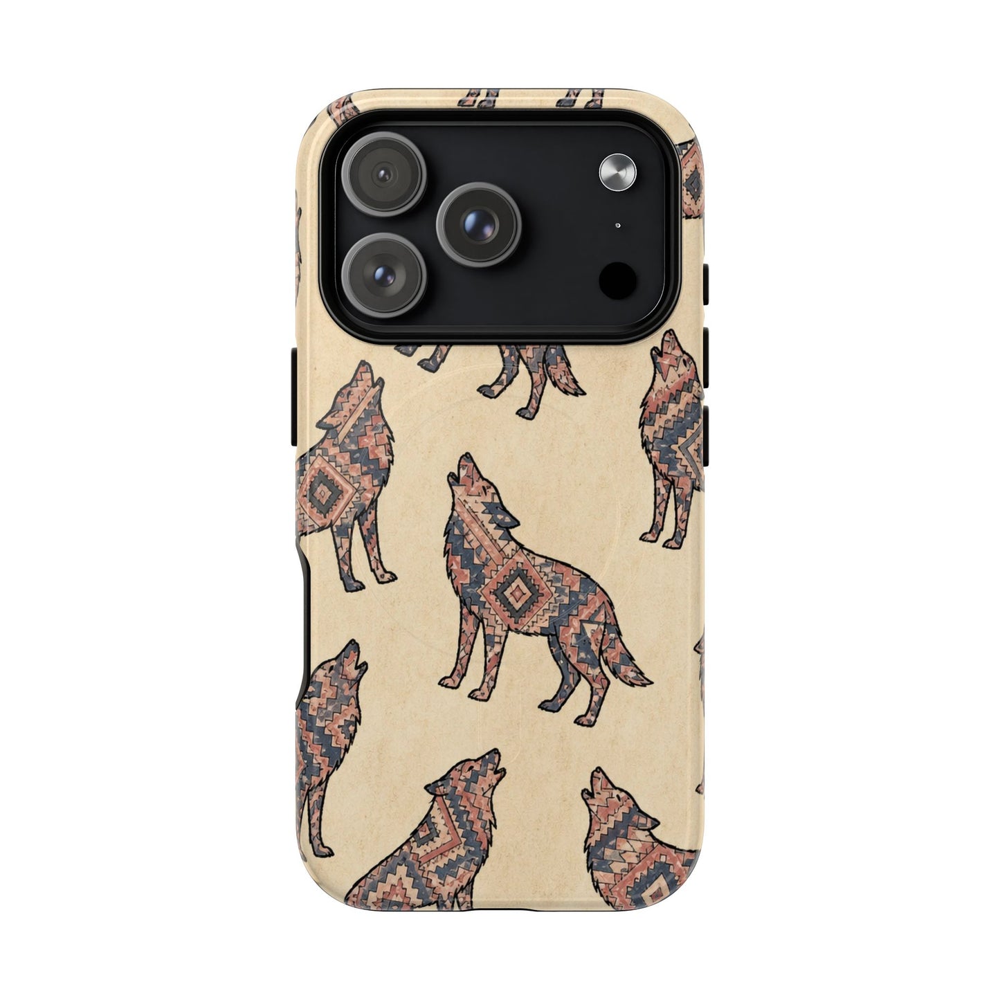Rose Aztec Wolf Magnetic Case