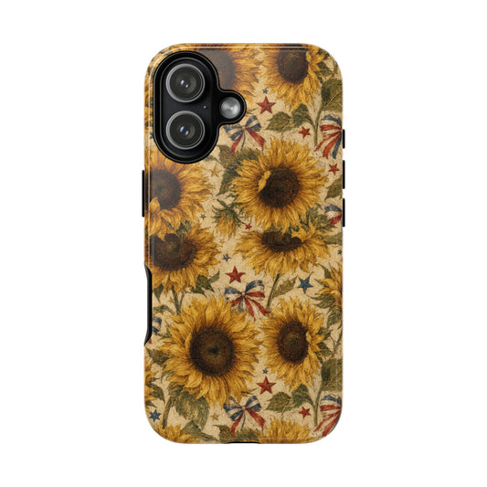 Patriotic Sunflowers Tough Case