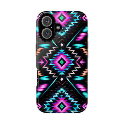 Black Neon Aztec Rug Tough Case