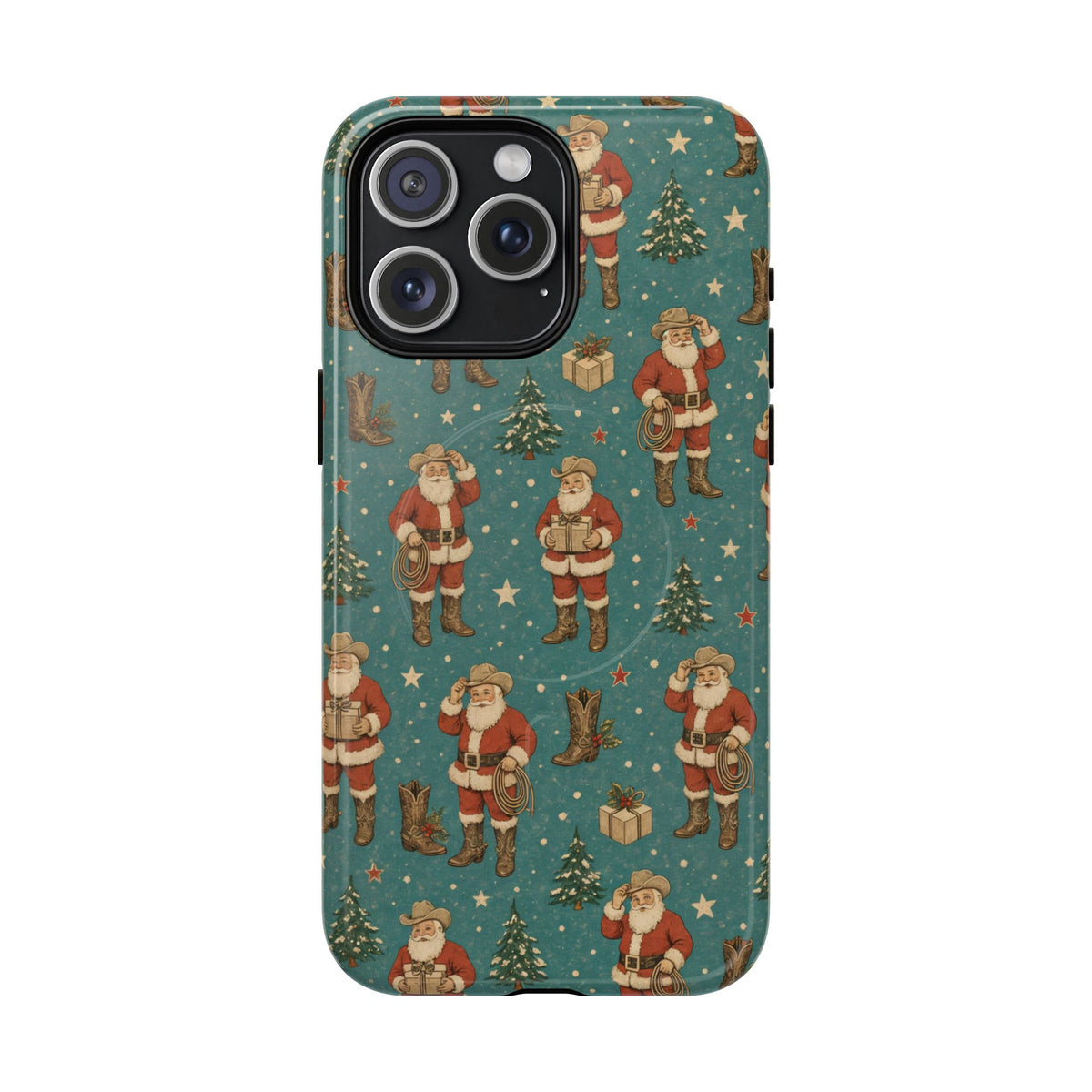 Retro Cowboy Santa Magnetic Case