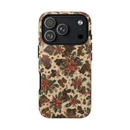 Cowhide Poinsettia Tough Case