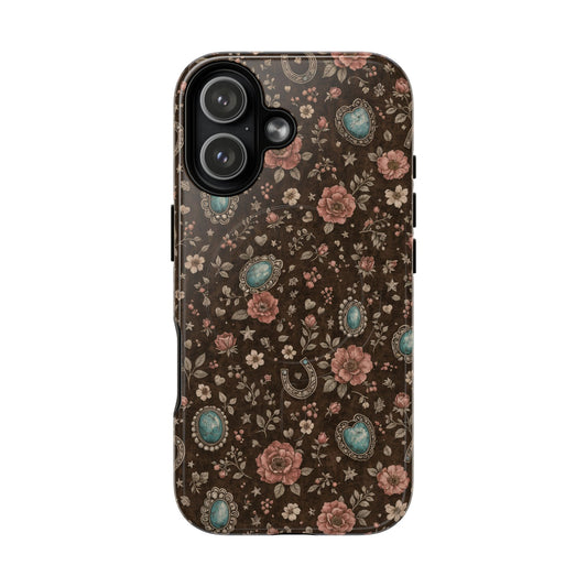 Turquoise Roses Magnetic Case