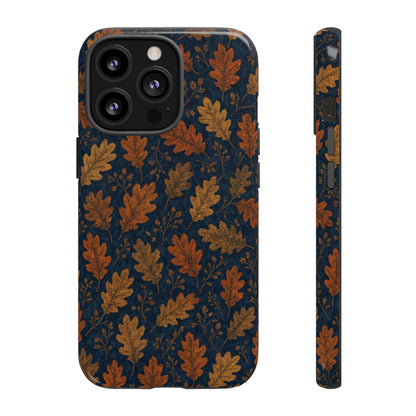 Navy Autumn Leaves Tough Case