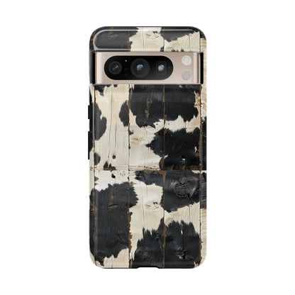 Black Wooden Cowhide Phone Case