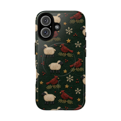 Felt Sheep Cardinals Magnetic Case