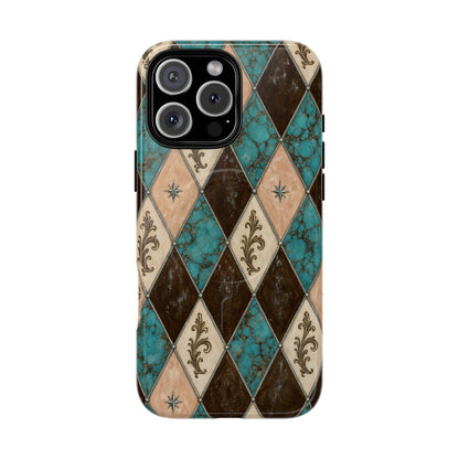 Turquoise Harlequin Magnetic Case