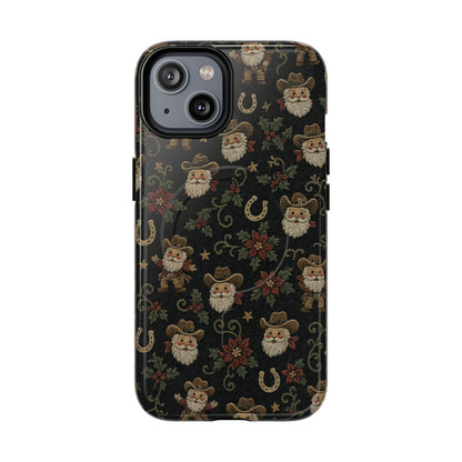 Stitched Cowboy Santa Magnetic Case