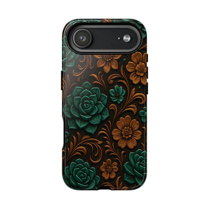 Faux Tooled Succulents Tough Case