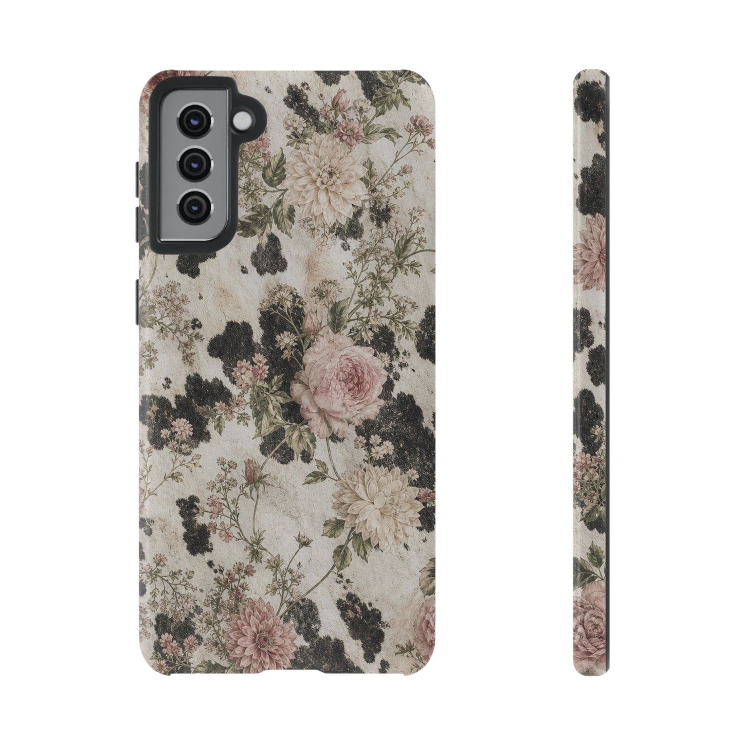 Floral Cowhide Tough Case