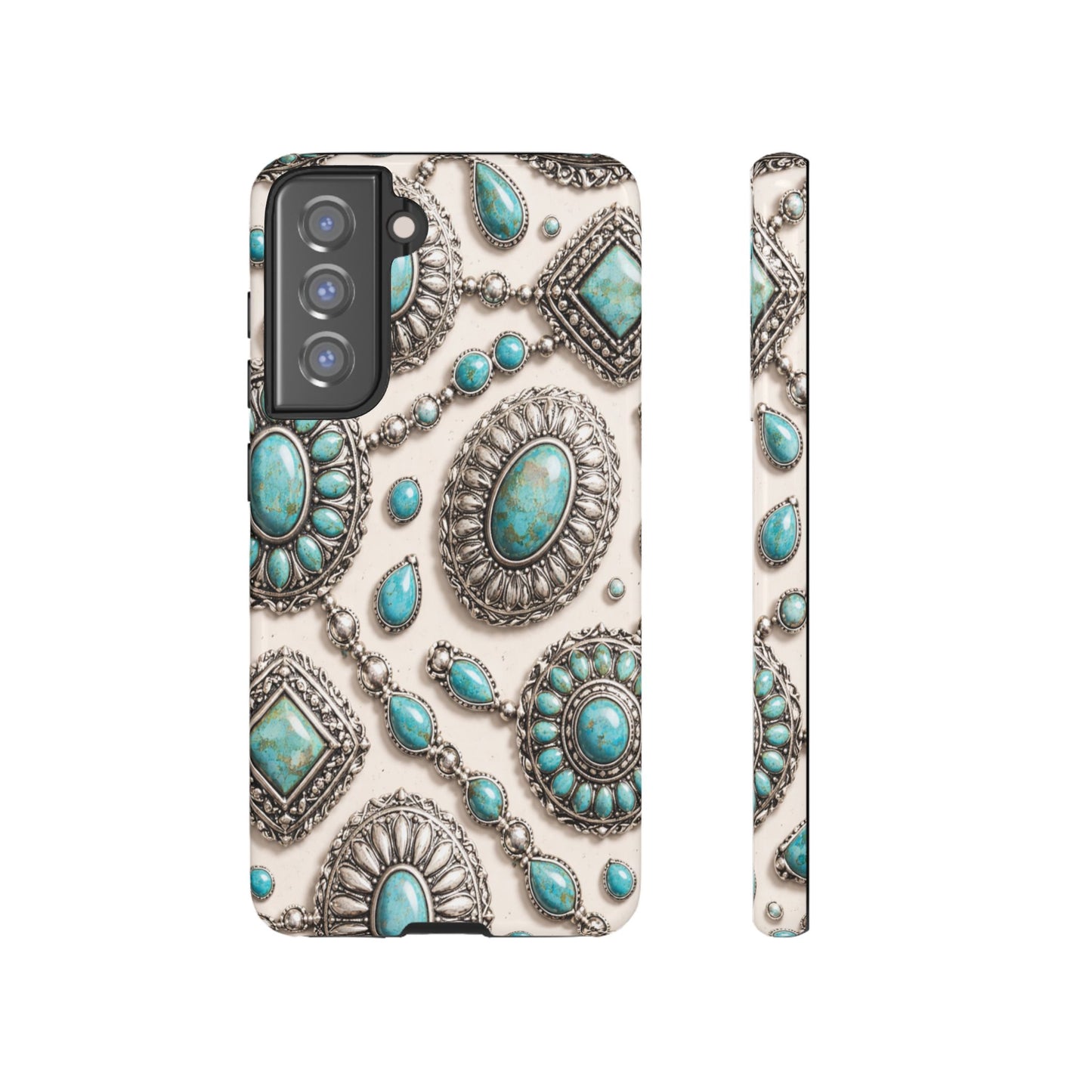 Turquoise Silver Concho Tough Case
