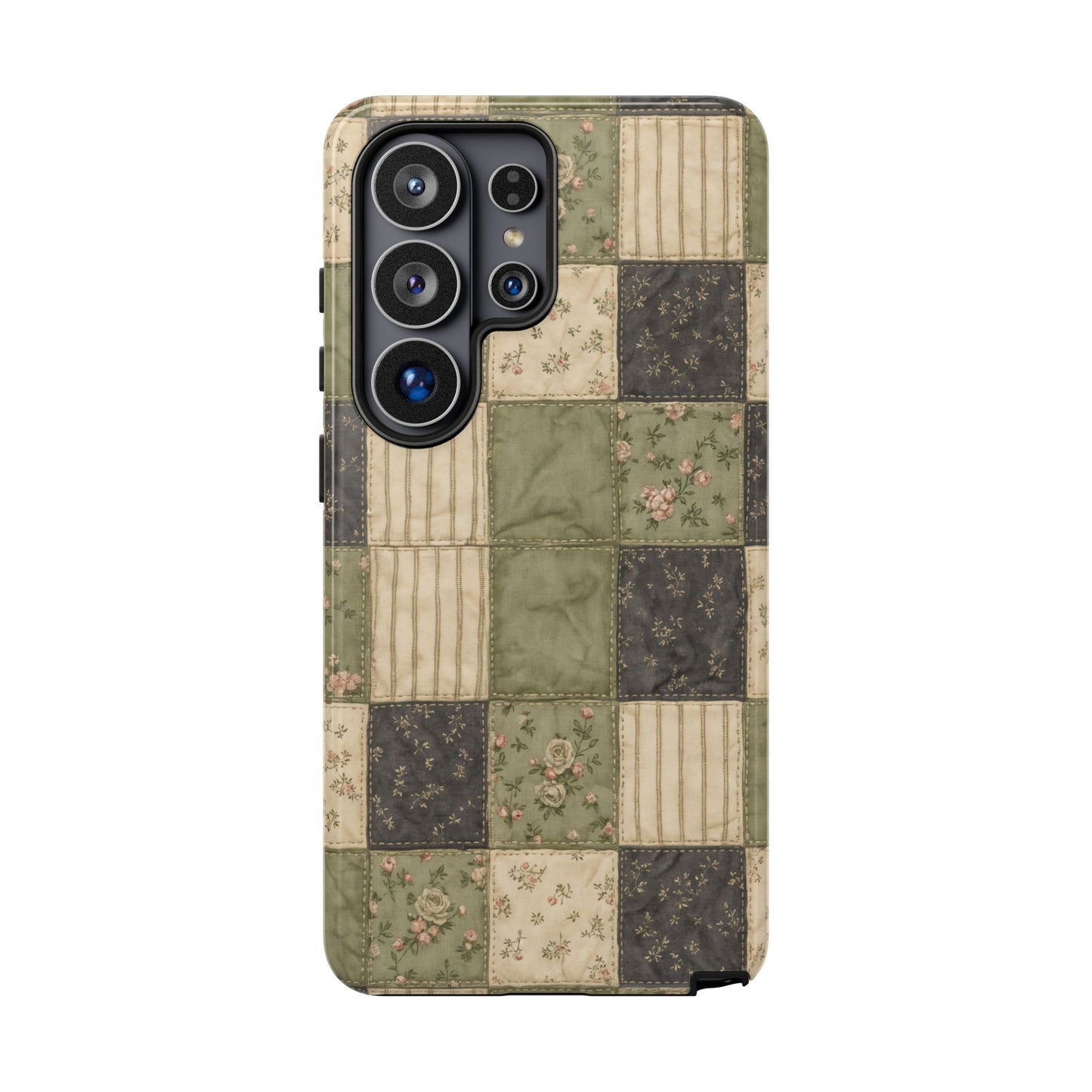Sage Floral Patchwork Tough Case