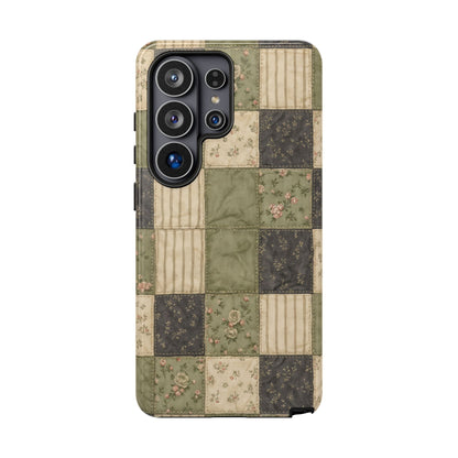 Sage Floral Patchwork Tough Case